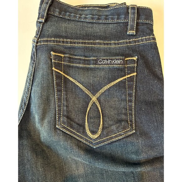 Vintage Calvin Klein Denim Blue Jeans size 4 Flare leg, Cotton Blend dark wash - Picture 1 of 6